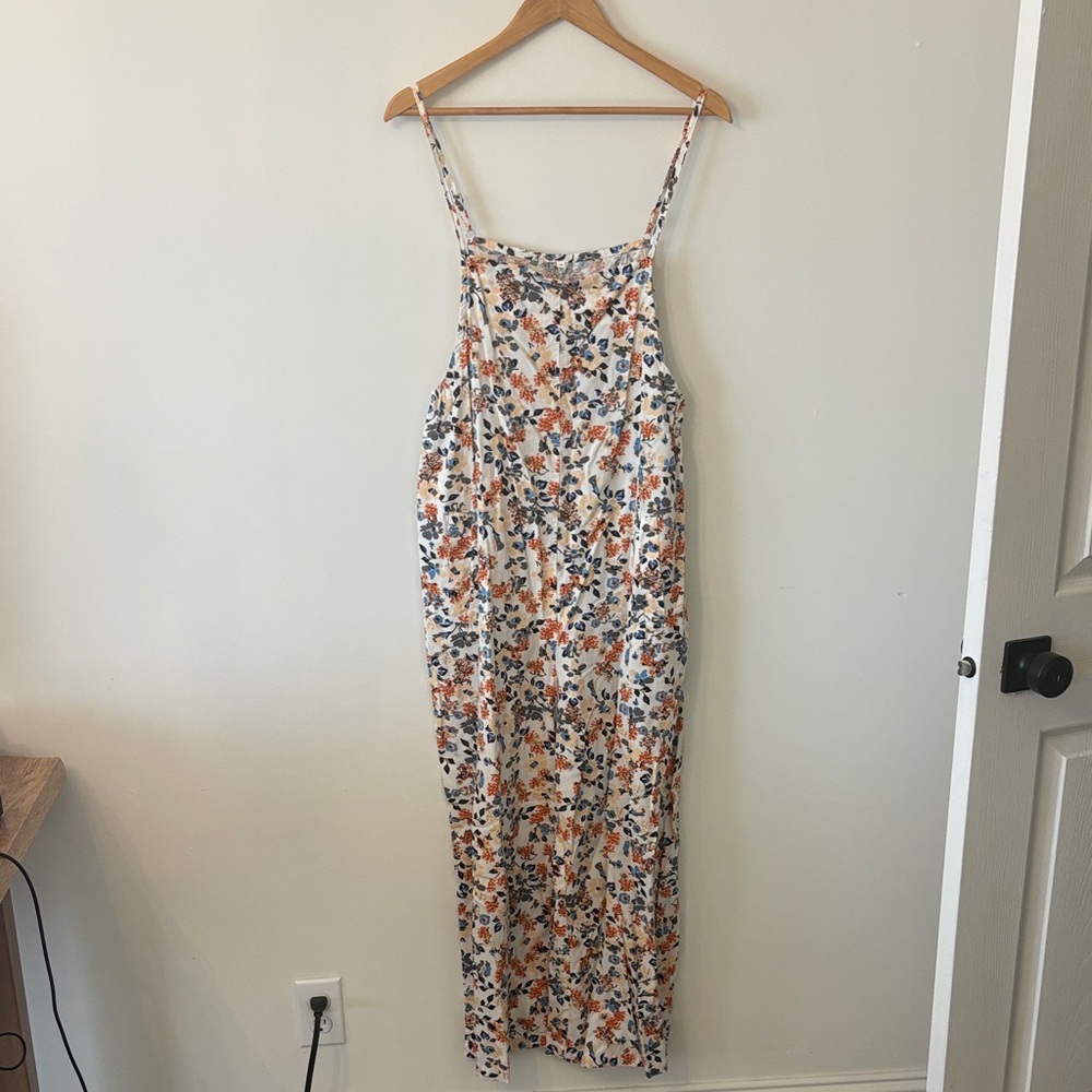 Women’s Summer Casual Jumpsuit Wide Leg Overalls Floral Print Baggy